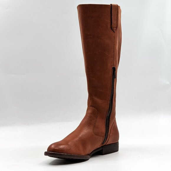 Born Women Shaunie Brown Wide Calf Cognac Riding Boots size 6 - Picture 2 of 10